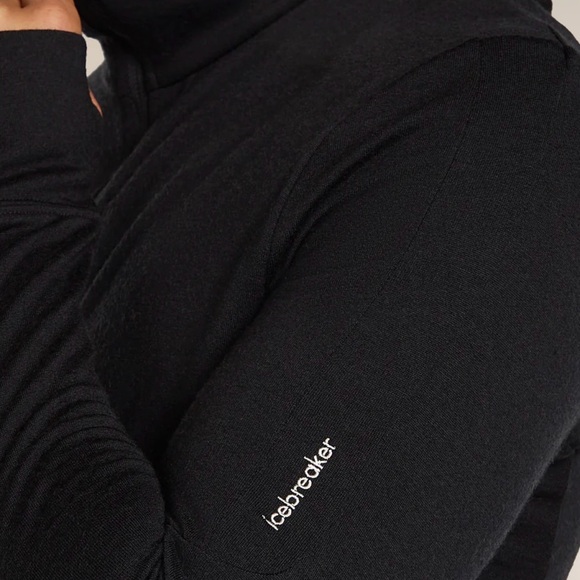 Icebreaker Men's Merino 260 Quantum Long Sleeve 2 way Zip Hoodie great for sprin - Picture 10 of 17